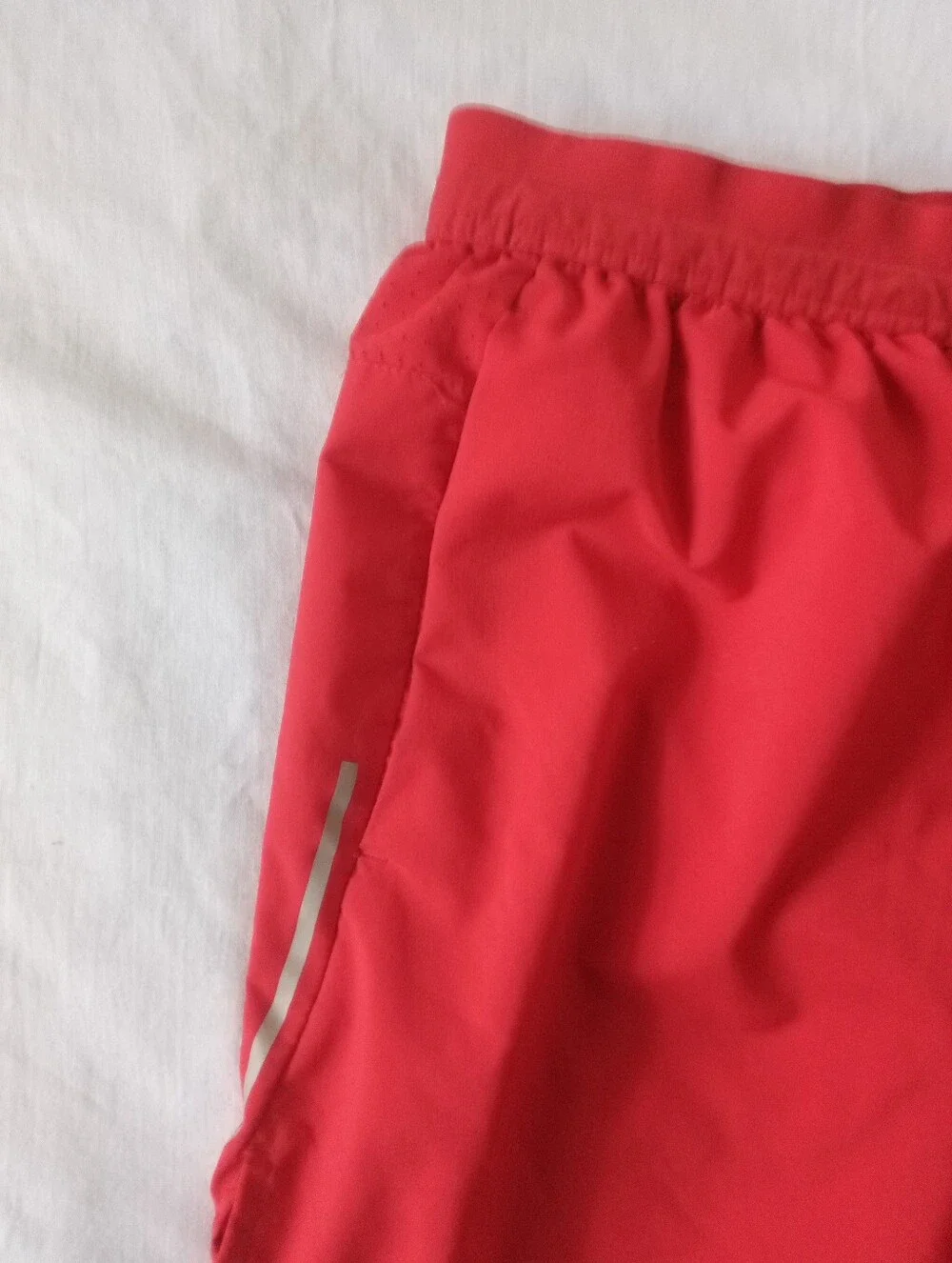 Nike Men's Coral Red Running Shorts with Drawstring